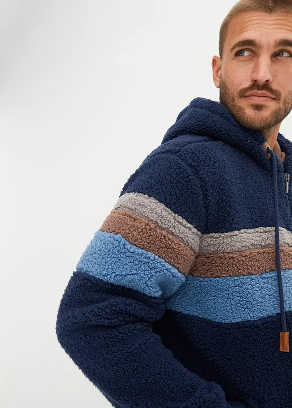 Veste en polaire peluche à capuche, bonprix