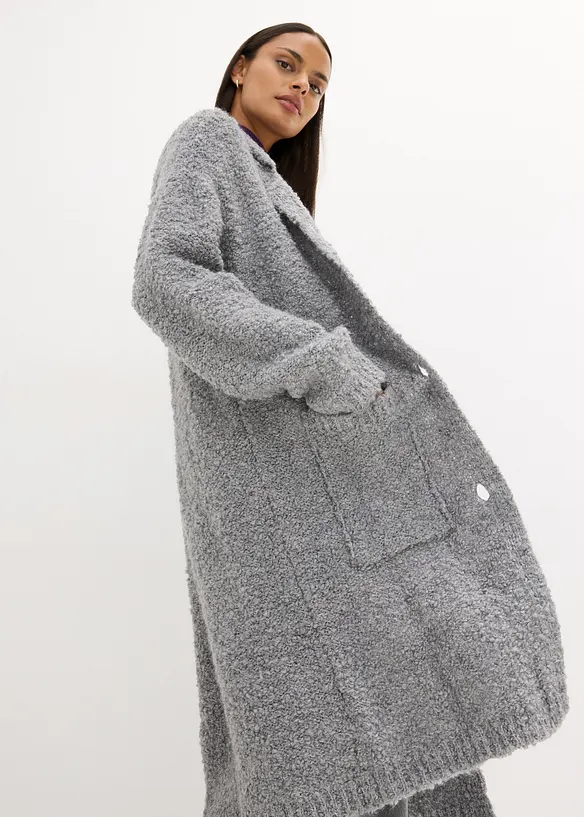 Gilet en maille en laine bouclée, bonprix