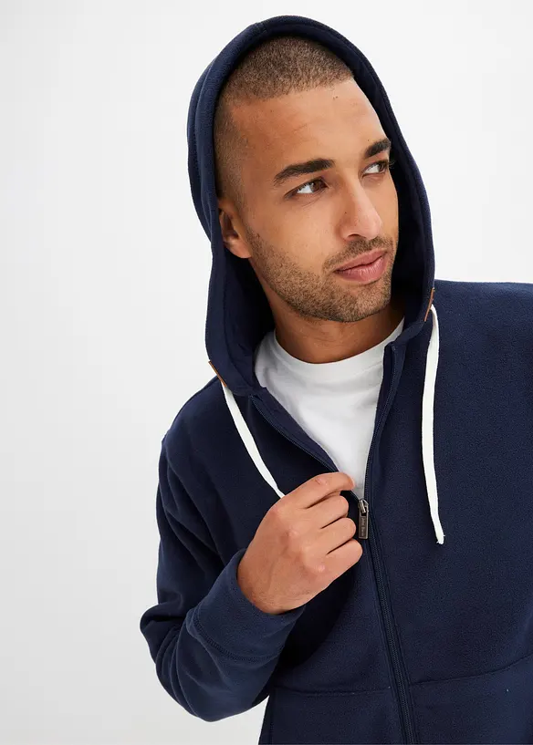 Veste polaire à capuche et poches plaquées, bonprix