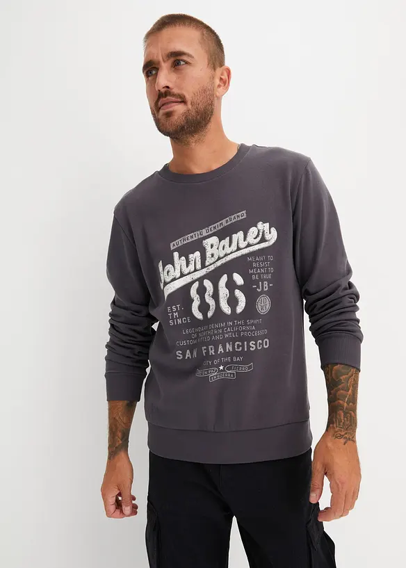 Sweat doux en coton mélangé, bonprix