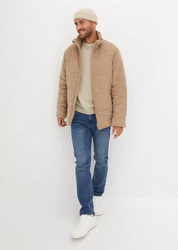 Jean droit extensible en denim épais, Regular, bonprix