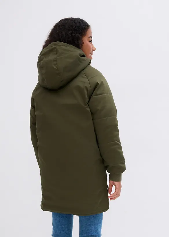 Parka d’hiver à capuche doublée peluche, déperlante, bonprix