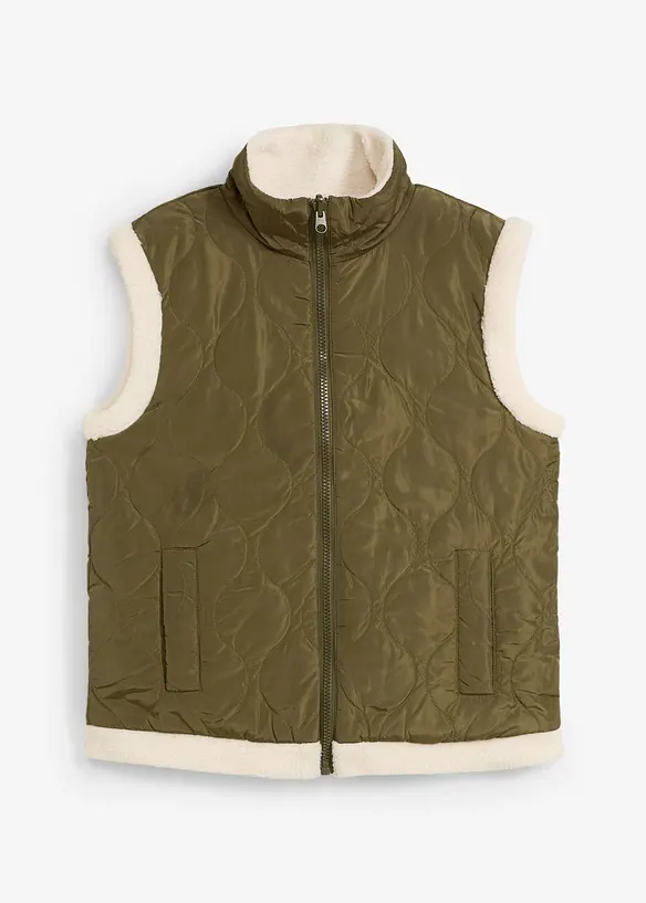 Gilet sans manches réversible en sherpa, bonprix