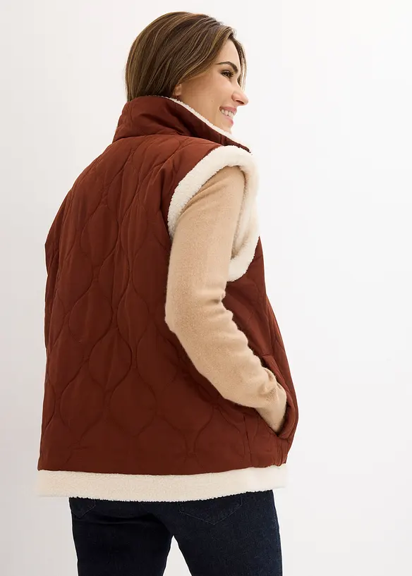 Gilet sans manches réversible en sherpa, bonprix