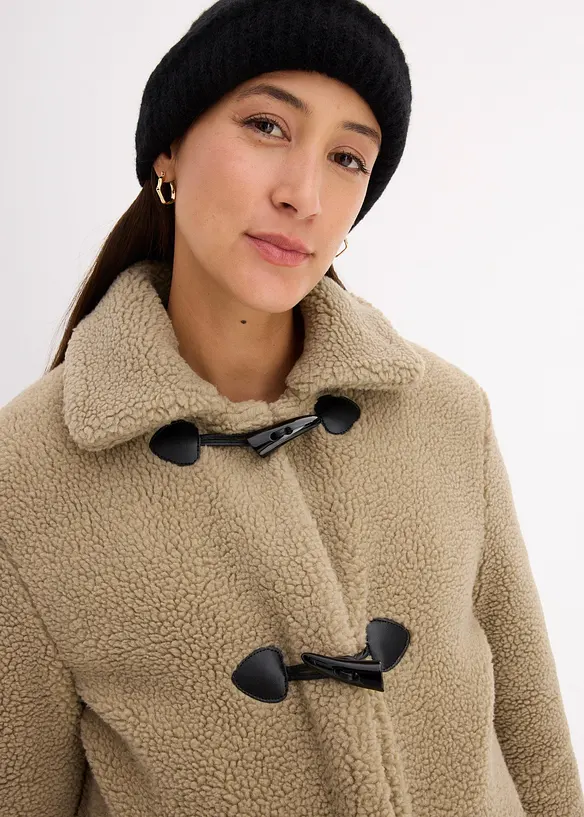 Manteau de grossesse en sherpa avec empiècement de portage, bonprix