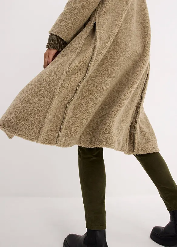 Manteau de grossesse en sherpa avec empiècement de portage, bonprix