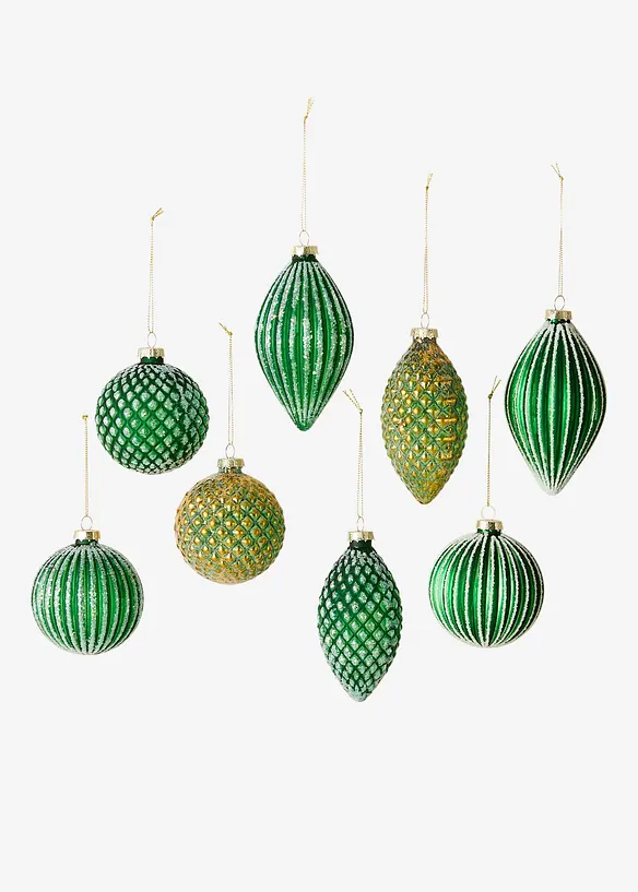 Lot de 8 boules de No&euml;l, bonprix