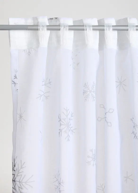 Voilage avec flocons de neige (1 pce), bonprix