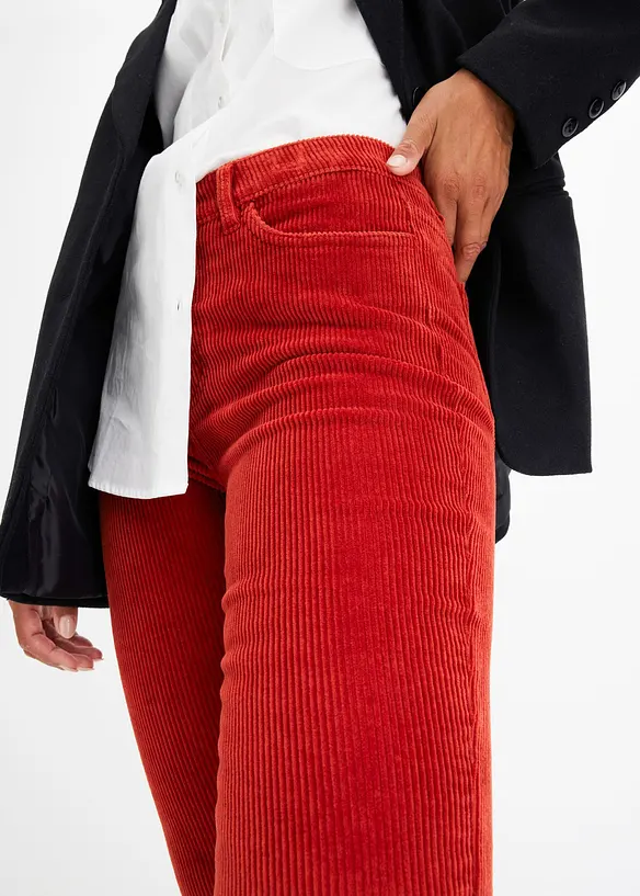 Pantalon évasé en velours côtelé, bonprix