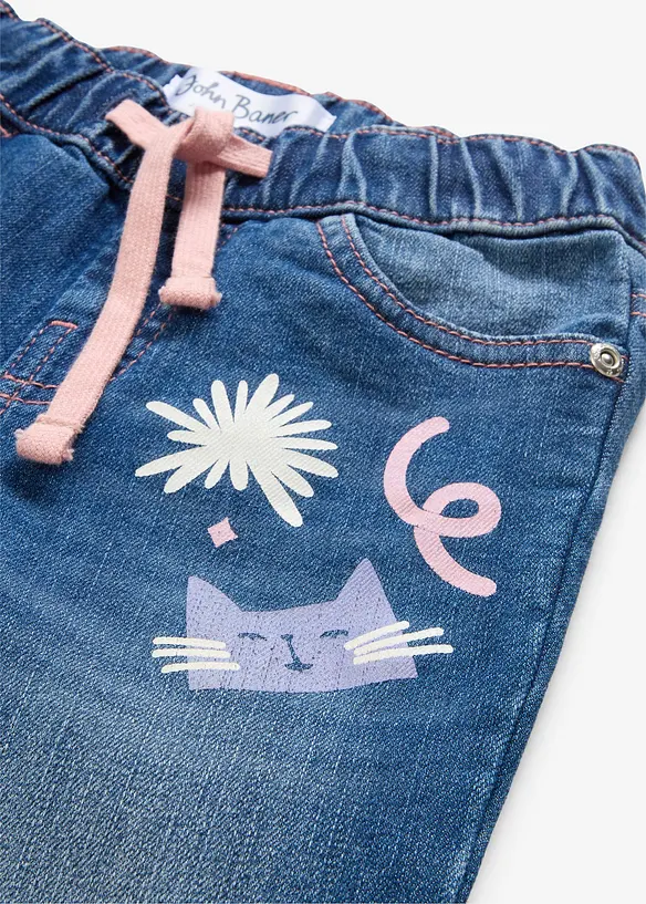 Jean droit, taille mi-haute, bonprix