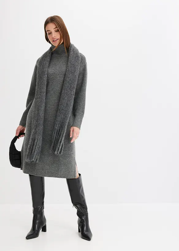 Robe pull fendue sur le côté, bonprix