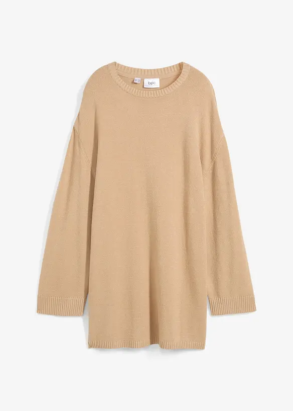 Pull long en fine maille fendu sur les côtés, bonprix