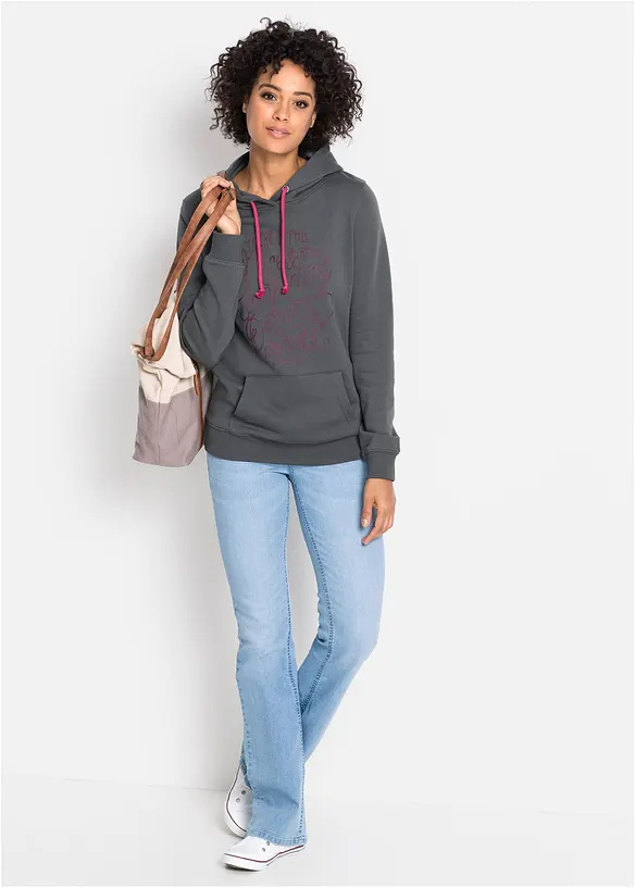 Jean bootcut taille mi-haute, extensible et confortable, bonprix