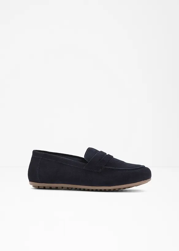 Mocassins en cuir velours, bonprix