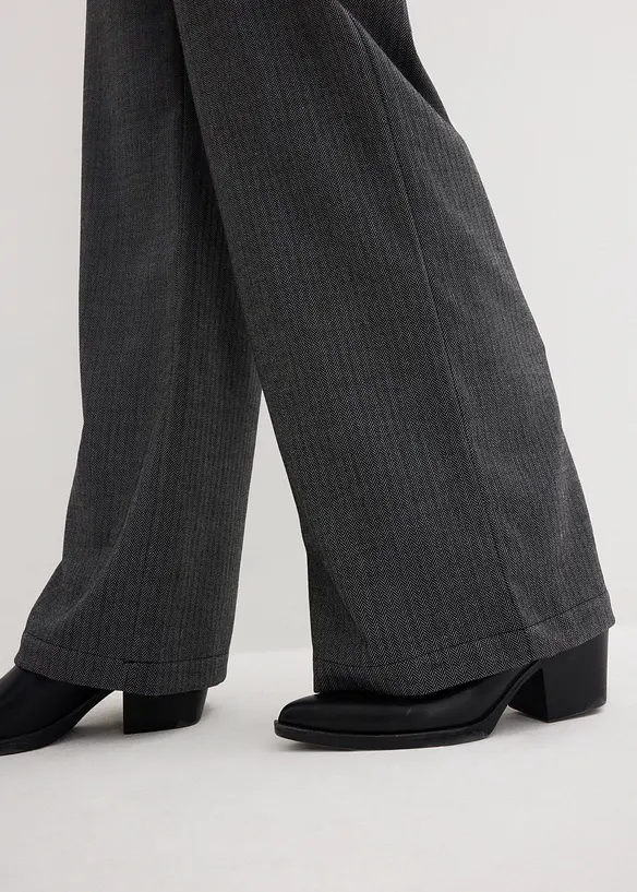 Pantalon palazzo à taille élastiquée, bonprix