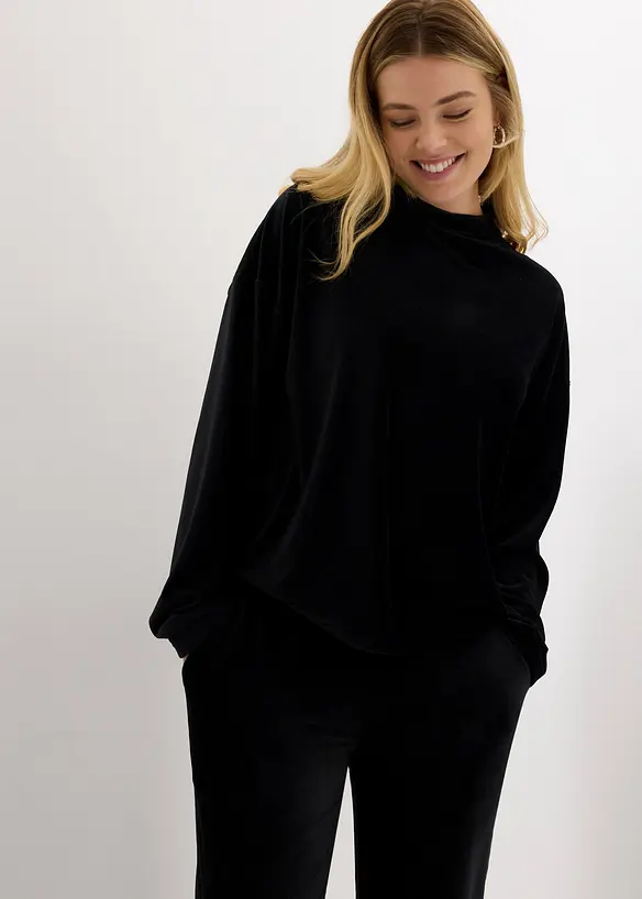 Pantalon en velours côtelé jersey, bonprix