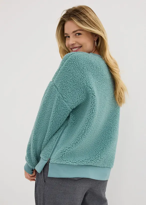 Pull en maille sherpa, bonprix