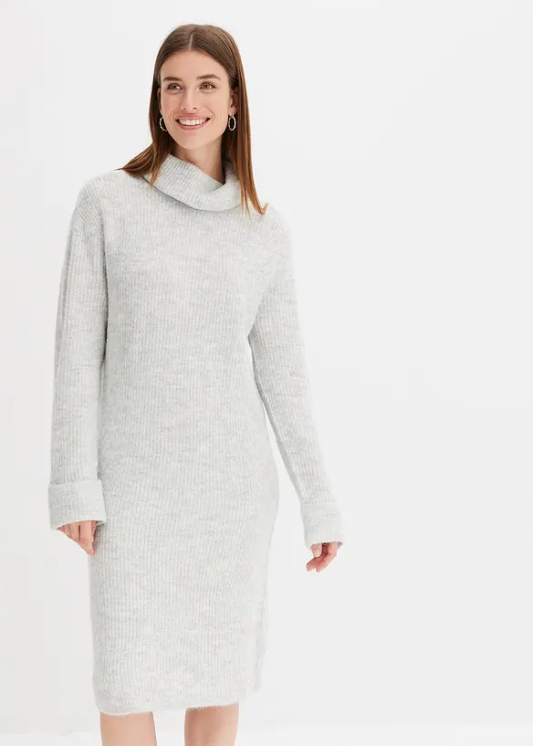 Robe en maille c&ocirc;tel&eacute;e, bonprix