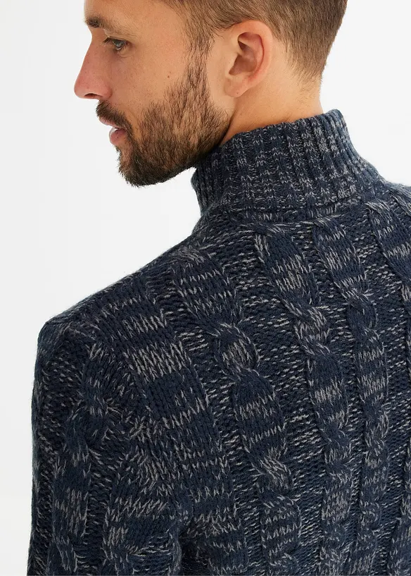 Pull camionneur chiné à torsades, bonprix