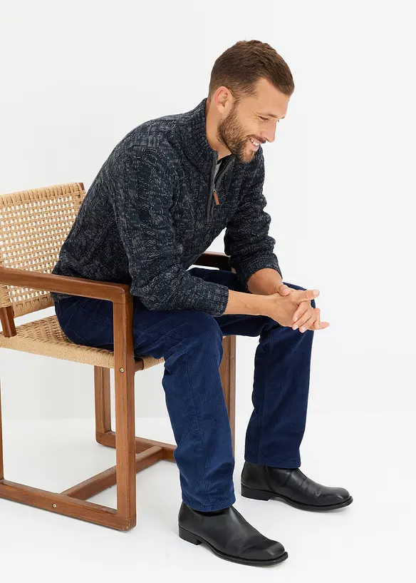 Pull camionneur chiné à torsades, bonprix