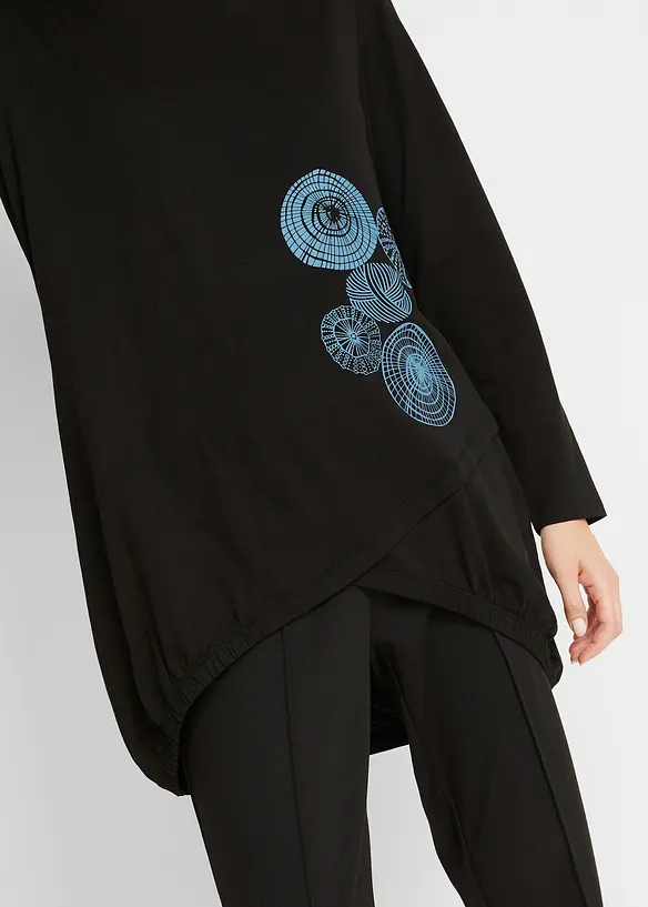 T-shirt long 100% coton, bonprix