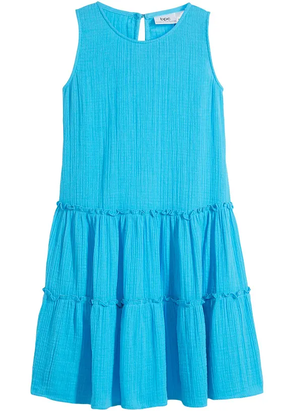 Robe midi en gaze de coton l&eacute;g&egrave;re, bonprix