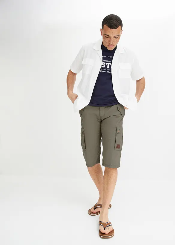 Bermuda cargo 100% coton, Regular, bonprix