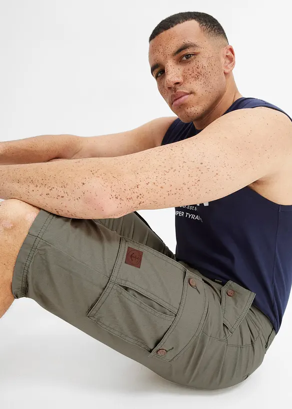 Bermuda cargo 100% coton, Regular, bonprix