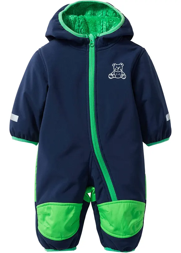 Combinaison b&eacute;b&eacute; en softshell avec doublure sherpa et capuche, bonprix