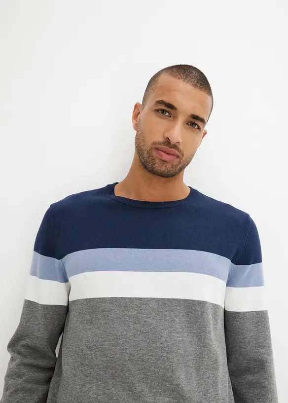 Pull en fine maille 100% coton, bonprix