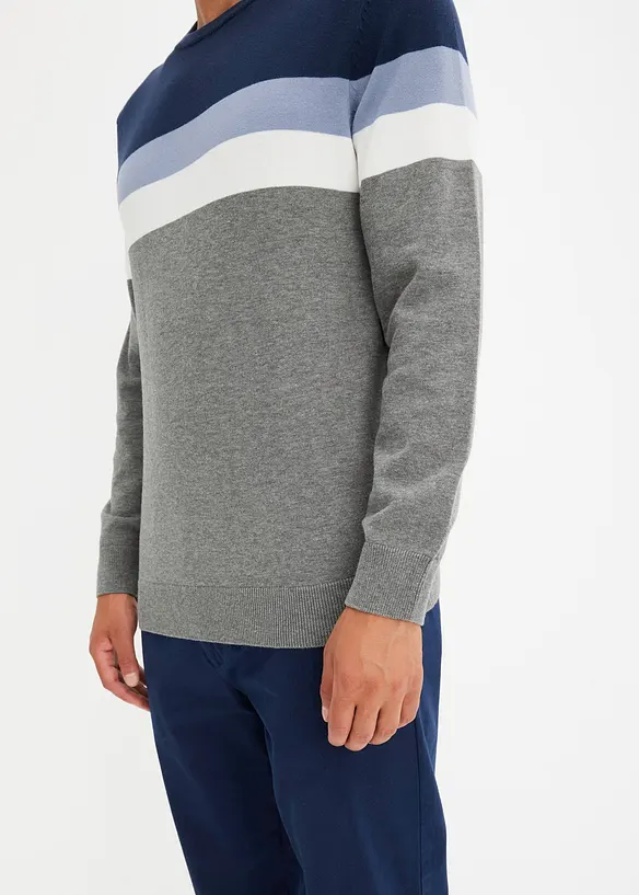 Pull en fine maille 100% coton, bonprix