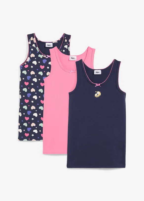 Lot de 3 débardeurs coton, bonprix