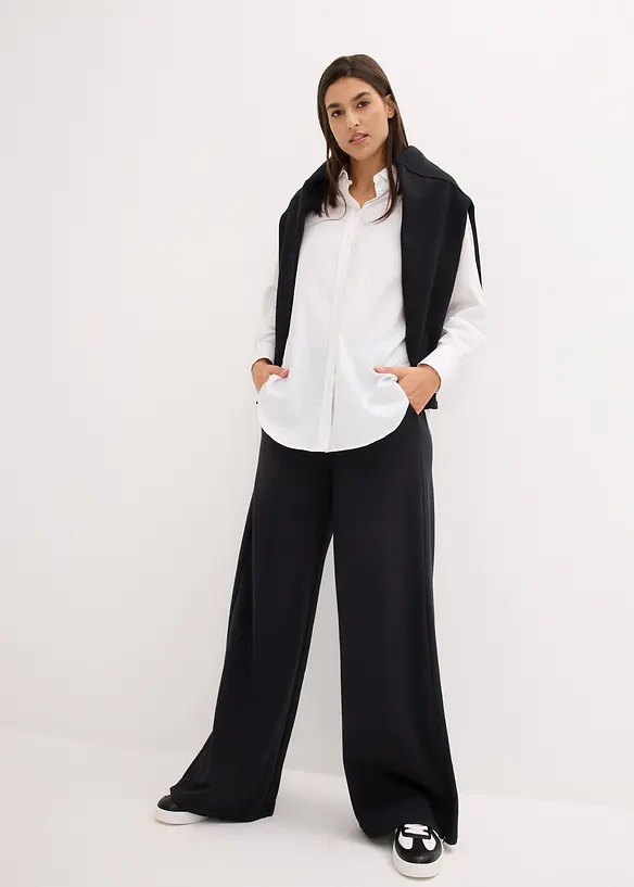 Pantalon de jogging large en coton mélangé, bonprix