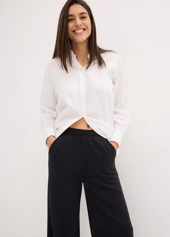 Pantalon de jogging large en coton mélangé, bonprix