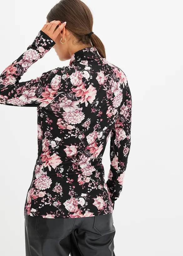 T-shirt manches longues en viscose douce et extensible, bonprix