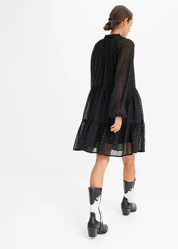 Robe-tunique en voile plumetis irisé, bonprix