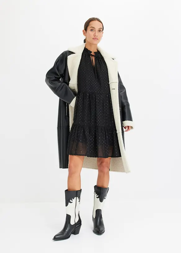 Robe-tunique en voile plumetis irisé, bonprix