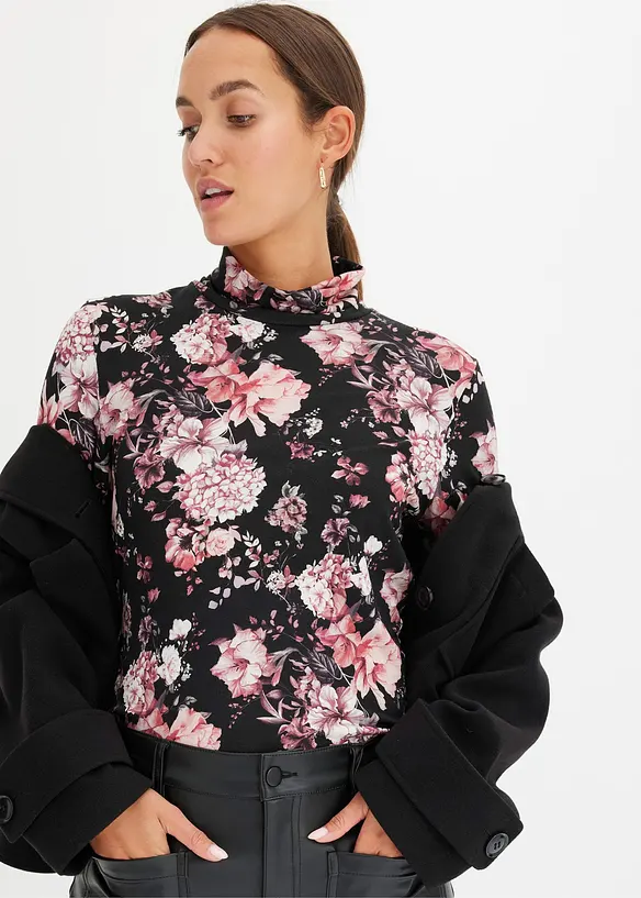 T-shirt manches longues en viscose douce et extensible, bonprix