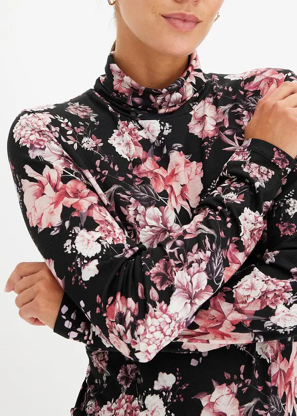 T-shirt manches longues en viscose douce et extensible, bonprix