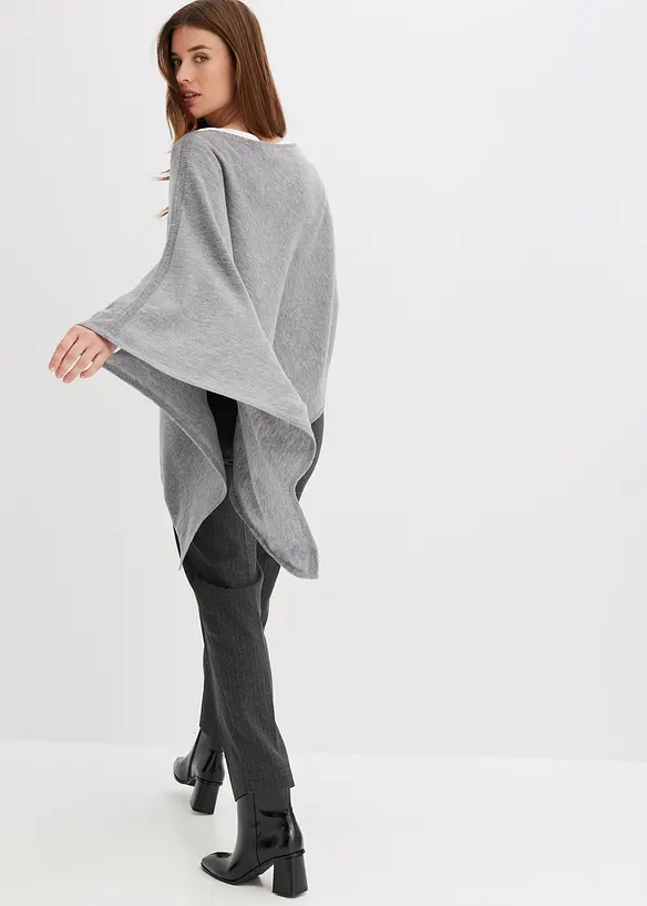Poncho en laine, bonprix