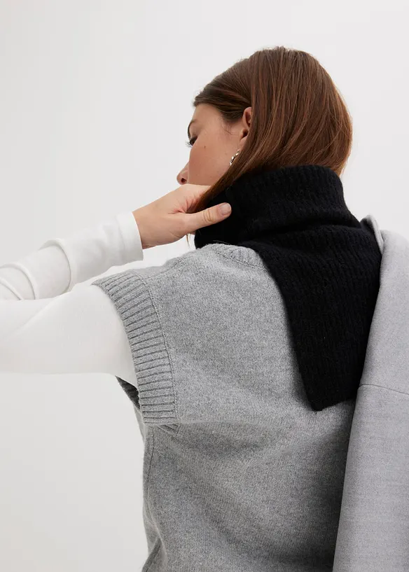 Écharpe col roulé en laine d’alpaga mélangée, bonprix