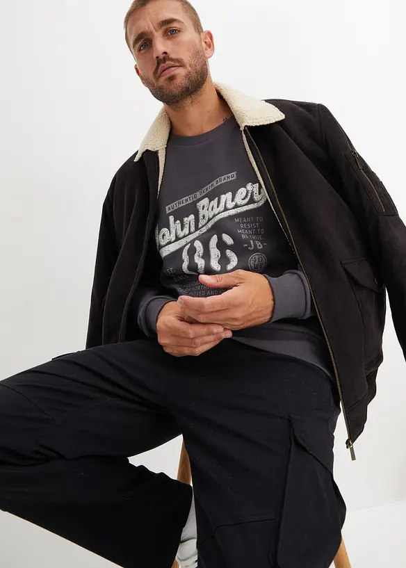 Sweat doux en coton mélangé, bonprix