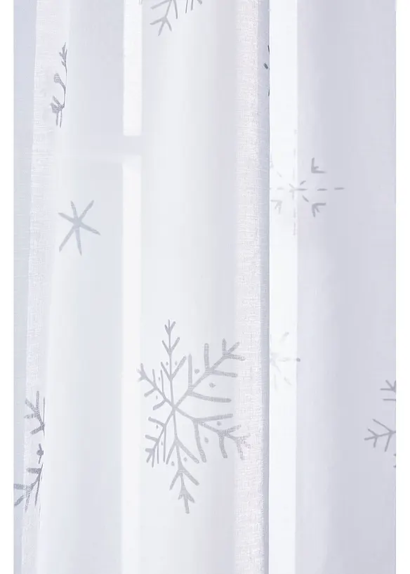Voilage avec flocons de neige (1 pce), bonprix