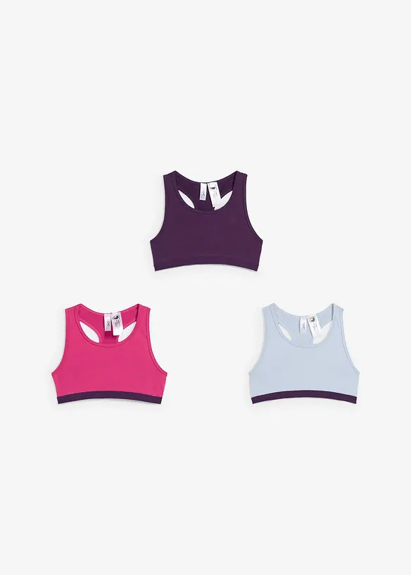 Lot de 5 brassières en coton extensible, bonprix