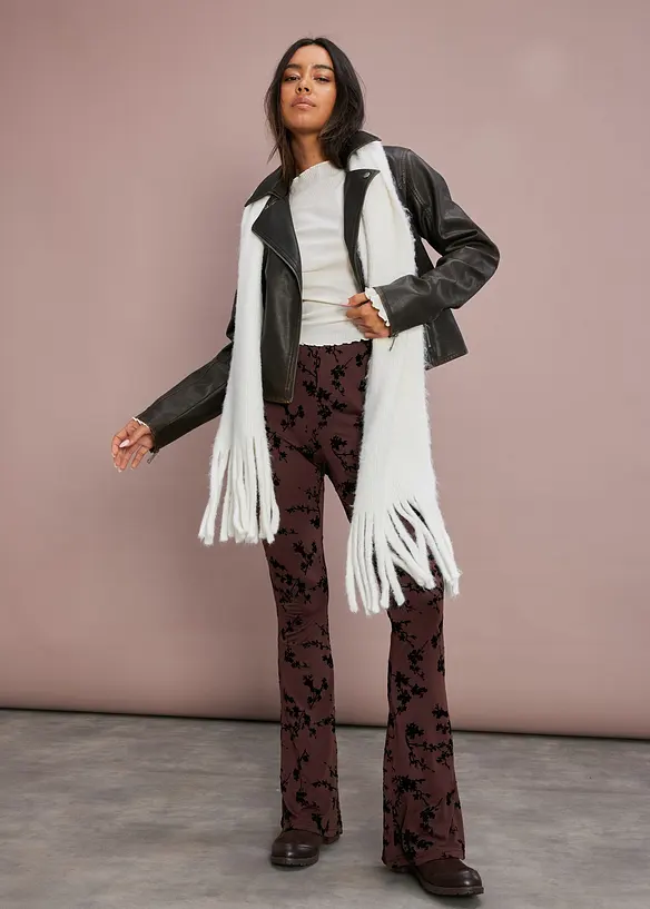 Legging évasé doux, bonprix