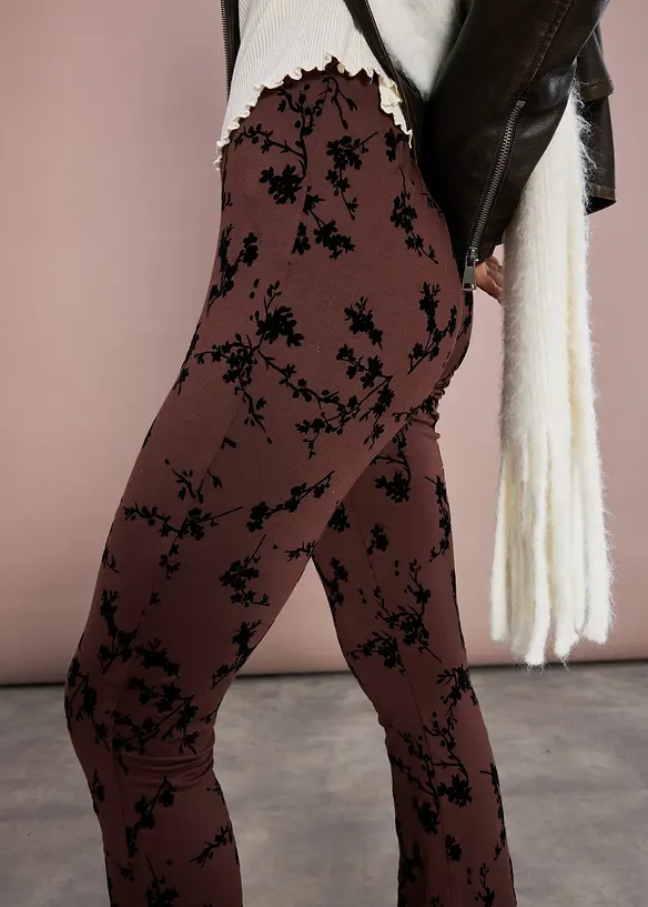 Legging évasé doux, bonprix