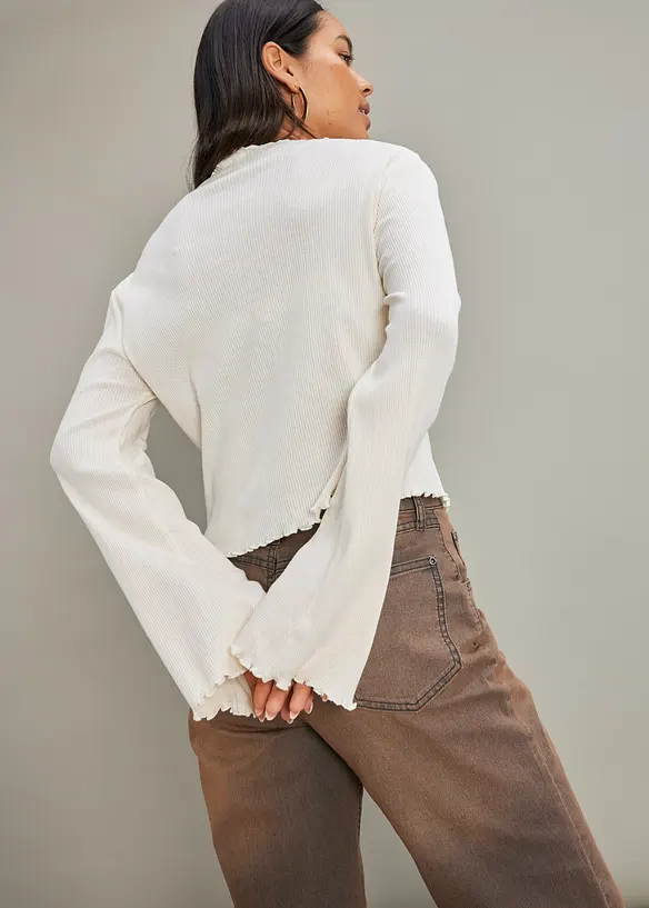 T-shirt côtelé 100% coton, bonprix