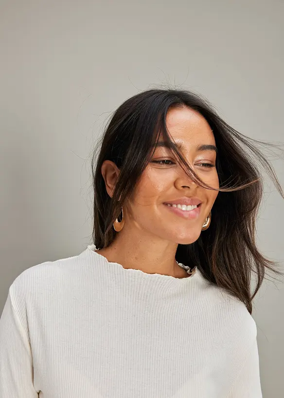 T-shirt côtelé 100% coton, bonprix