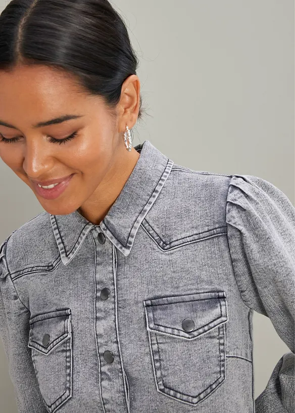 Robe courte en jean, bonprix