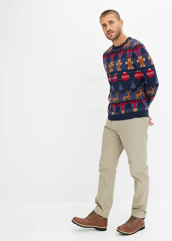 Pull &agrave; motif de No&euml;l, bonprix